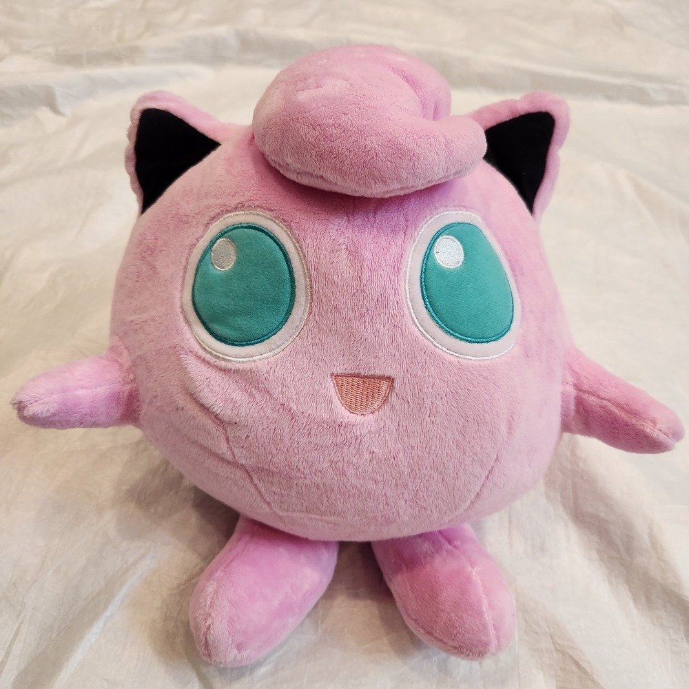 Build a Bear Pokemon Jigglypuff 12" Plush Stuffed Toy No Sound BAB Retired Pink